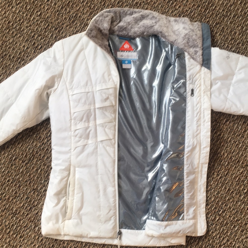Columbia white Omni-Heat jacket small